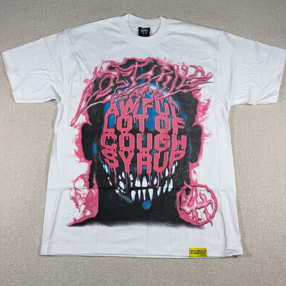 Lost Hills x Thats A Awful Lot Of Cough Syrup Desto Dubb White Graphic T-Shirt L